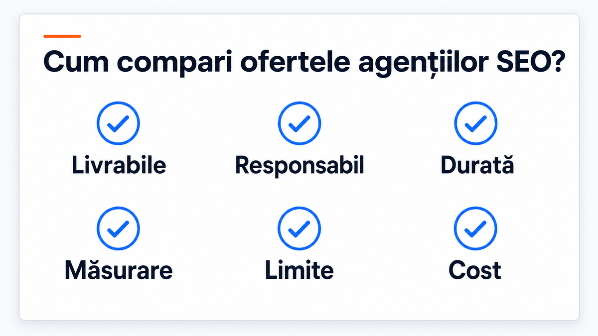 Elemente de verificat înainte de alegerea unei agenții SEO.