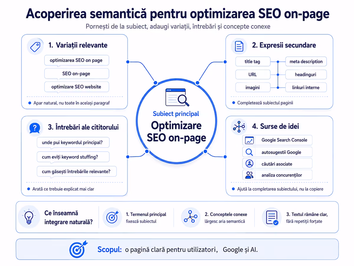 Hartă semantică pentru optimizare SEO on-page