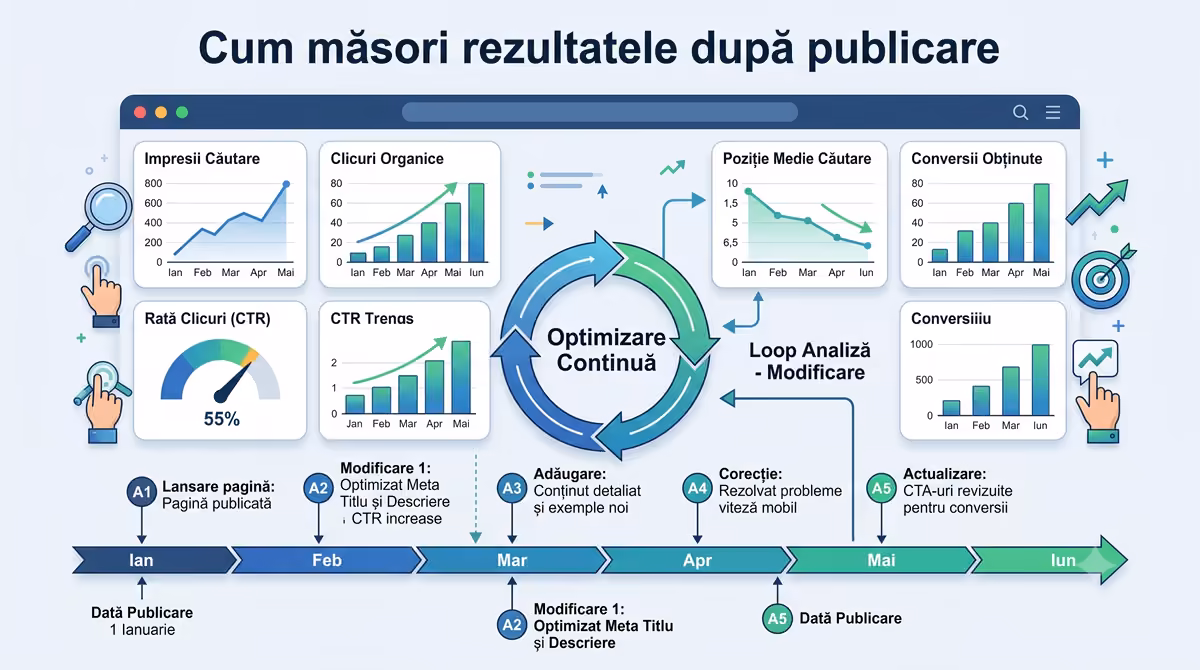 Măsurarea rezultatelor după optimizarea SEO on-page