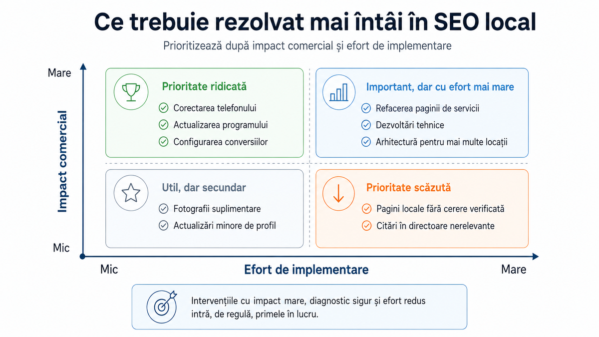 matrice prioritizare seo local