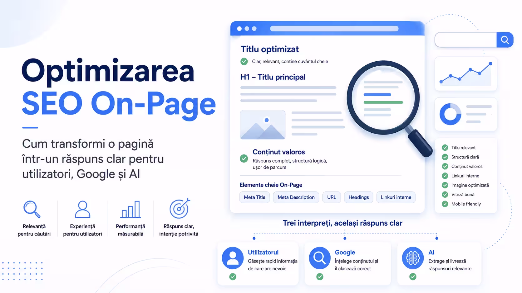 Optimizare SEO On-Page pentru Google, AI și utilizatori