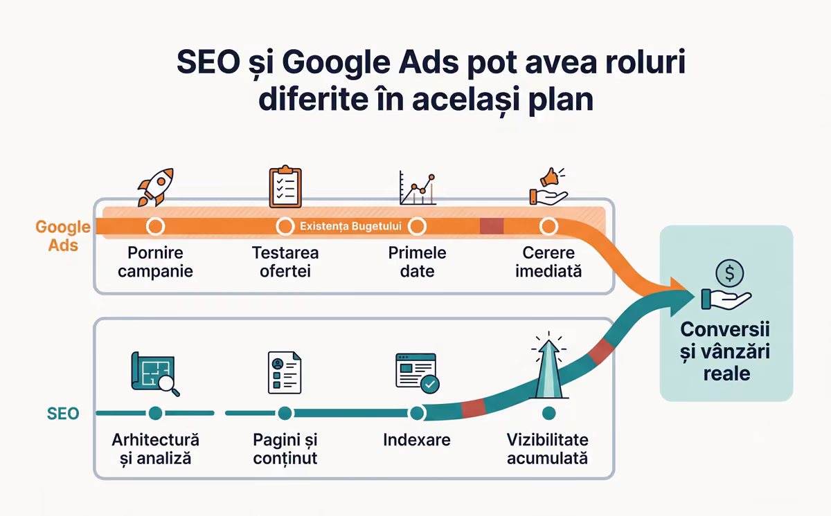 seo si google ads roluri complementare